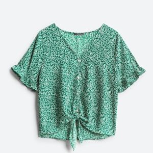 WEST KEI Collett Tie Front Blouse